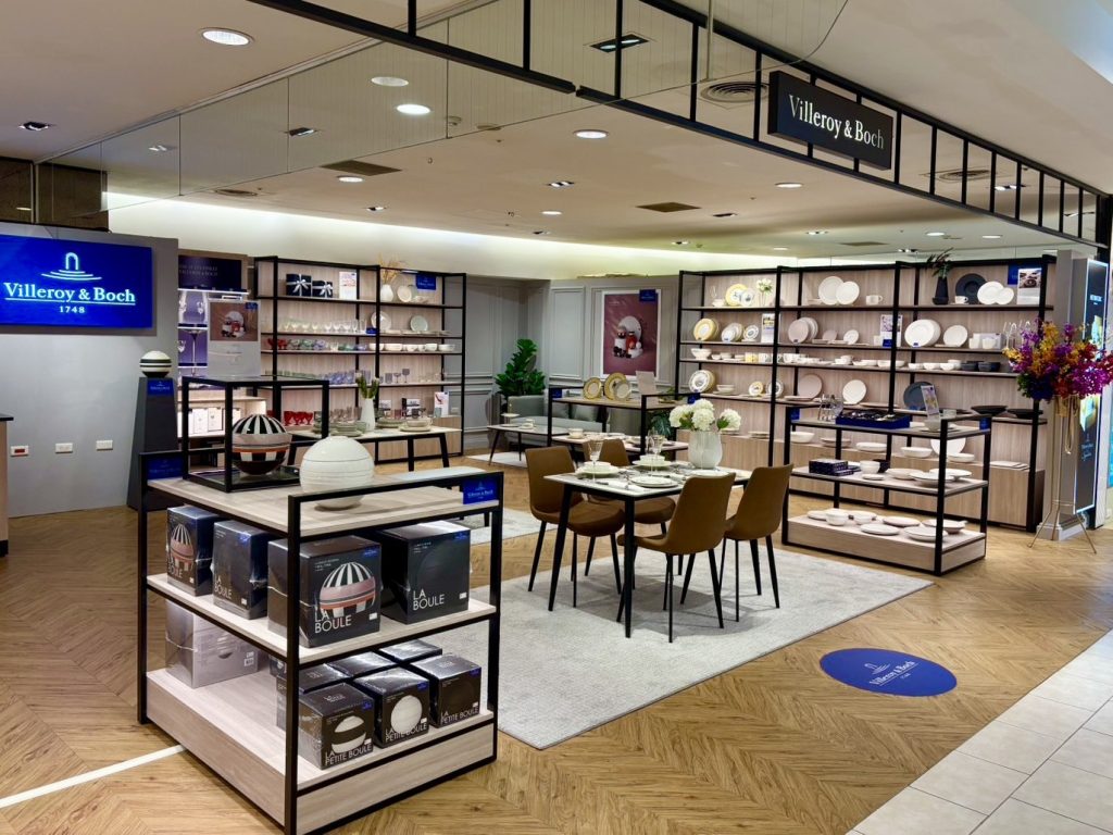 Villeroy & Boch 臺中新光三越精品專櫃櫃位陳列與餐桌佈置