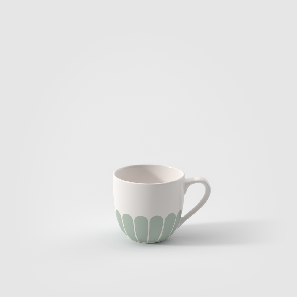 Fleur花漾 鼠尾草綠 濃縮咖啡杯 8.4 x 6.1 x 5.7cm, 70 ml