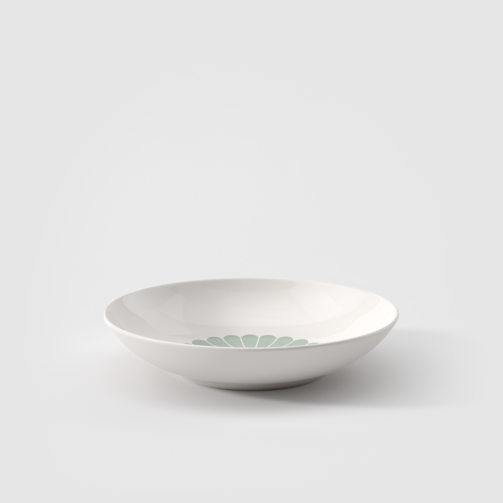 Fleur花漾 鼠尾草綠 深盤 24cm, 620 ml
