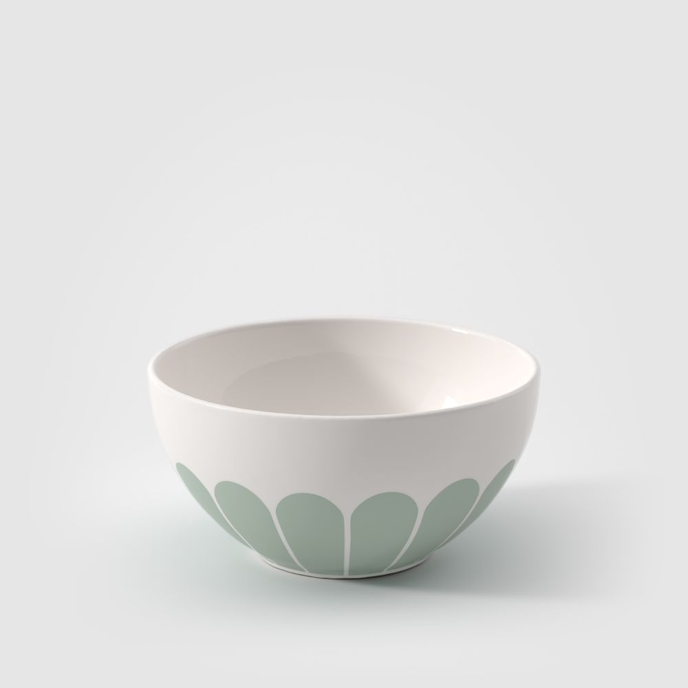 Fleur花漾 鼠尾草綠 麥片碗 直徑14cm